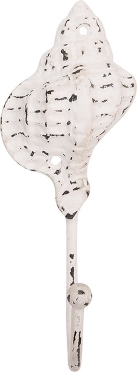 Batela witte schelp wandhaak