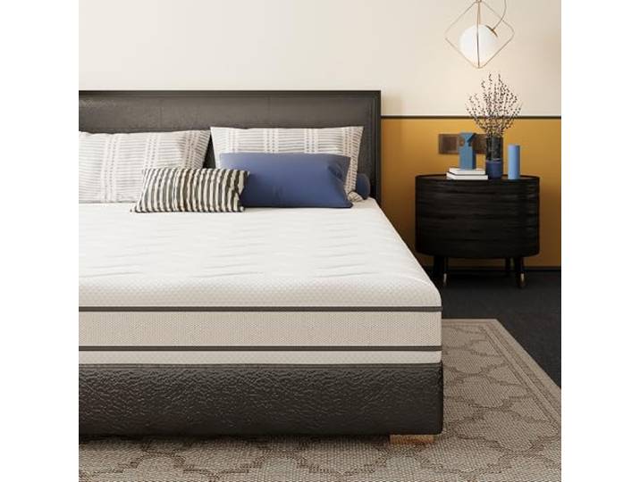 EGOHOME Komfortschaummatratze 140x200 cm H3/H2 Mittelfest 18cm Matratze 140x200cm mit Gel Memory Foam für Erholsamen Schlaf Bezug abnehmbar 7 Zonen Rollmatratze - Lieferung per Paket