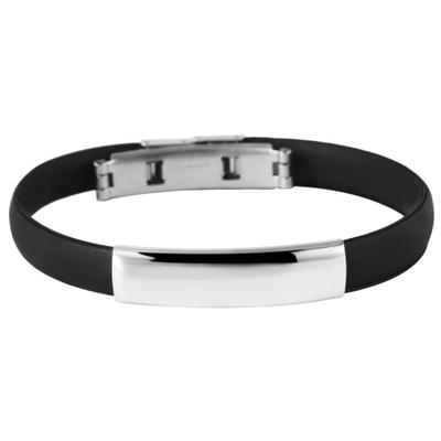 Armreif ADELIA´S "Armband – Armreif aus Kautschuk Ø 6,5 cm cm", schwarz, Armbänder, Damen, 6,5cm, Kautschuk, Armreif, Perfekt als Geschenk für besondere Menschen