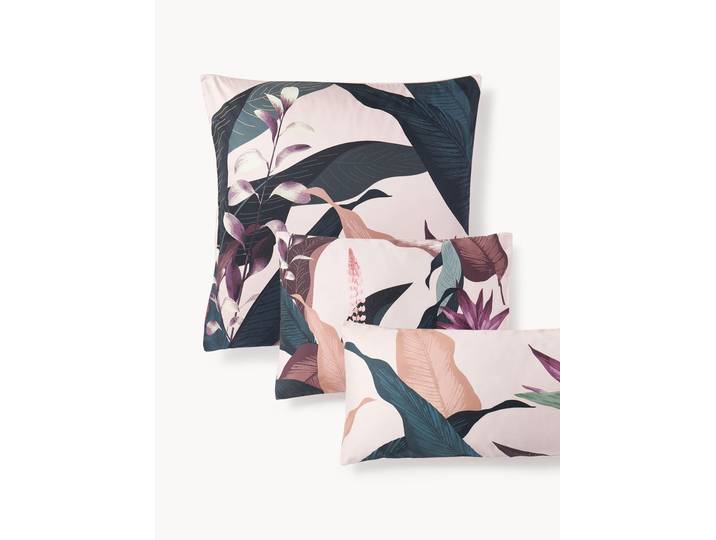 Taie d'oreiller en satin de coton Flora