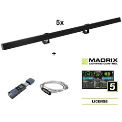 EUROLITE Set 5x LED PR-100/32 Pixel DMX Rail sw + Madrix Software