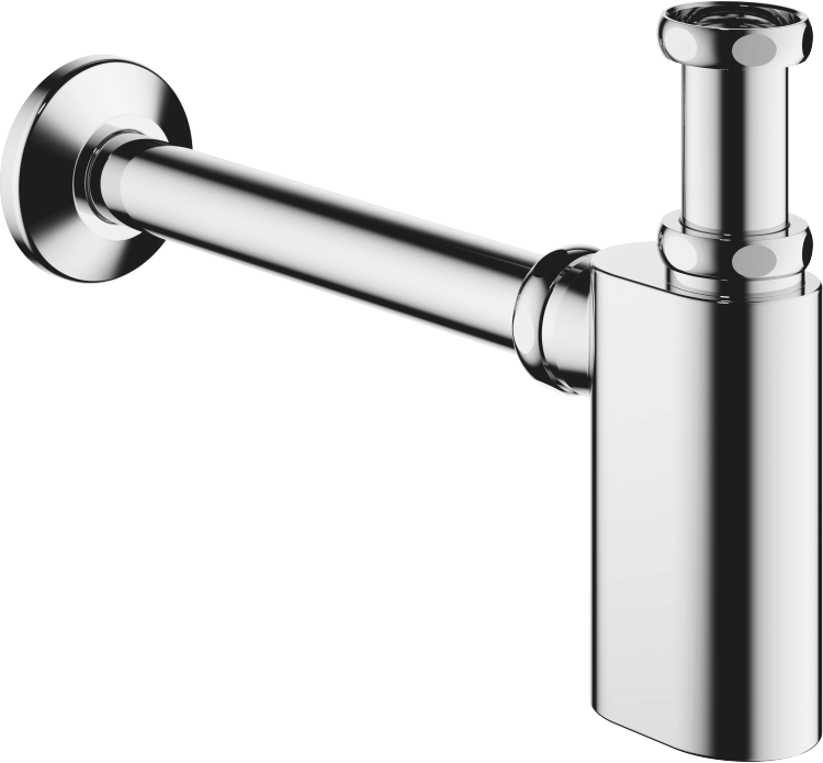 Siphon anti-odeurs Dornbracht 10040970-00 1 1/4", avec rosace Ø 80 mm, chromé
