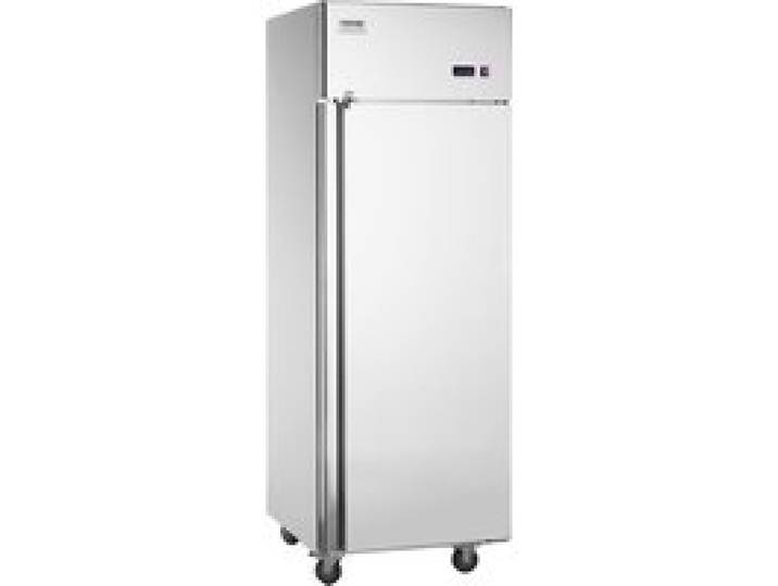 VEVOR Gewerbe-Gefrierschrank 570 L, Gefrierschrank mit Einzeltür, Edelstahl-Gefrierschrank mit automatischer Abtauung, 3 verstellbaren Ablagen, Temperaturregelung von -25 bis -15 ℃ und 4 Rädern