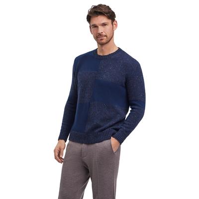 Strickpullover FALKE "FALKE Pullover", Herren, Gr. M, blau (space blau (6116)), Pullover Strickpullover