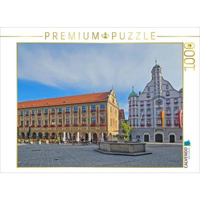 CALVENDO Puzzle Rathaus und Steuerhaus Memmingen | 1000 Teile Lege-Größe 64x48cm Foto-Puzzle für glückliche Stunden