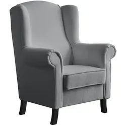 OHRENSESSEL Leonardo grau boucle-stoff