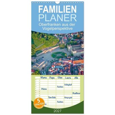 Familienplaner 2027 - Oberfranken aus der Vogelperspektive mit 5 Spalten (Wandkalender, 21 x 45 cm) CALVENDO
