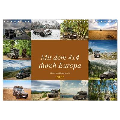 Mit dem 4x4 durch Europa (Wandkalender 2027 DIN A4 quer), CALVENDO Monatskalender