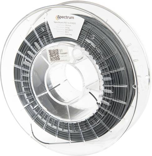 Spectrum Filaments 80475 PET-G FX120 Filament PETG hitzebeständig, flexibel, geruchsarm 1.75mm 500g Grau 1St.