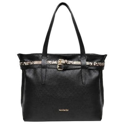 Umhängetasche NERO GIARDINI "Nero Giardini Taschen Leder", Damen, Gr. onesize, schwarz, Leder, Taschen Umhängetasche