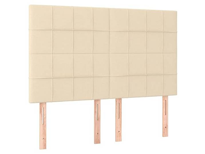 vidaXL LED Kopfteil Creme 144x5x118/128 cm Stoff