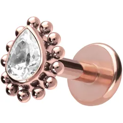 Titan Labret mit Push Fit KRISTALLTROPFEN + KUGELN
