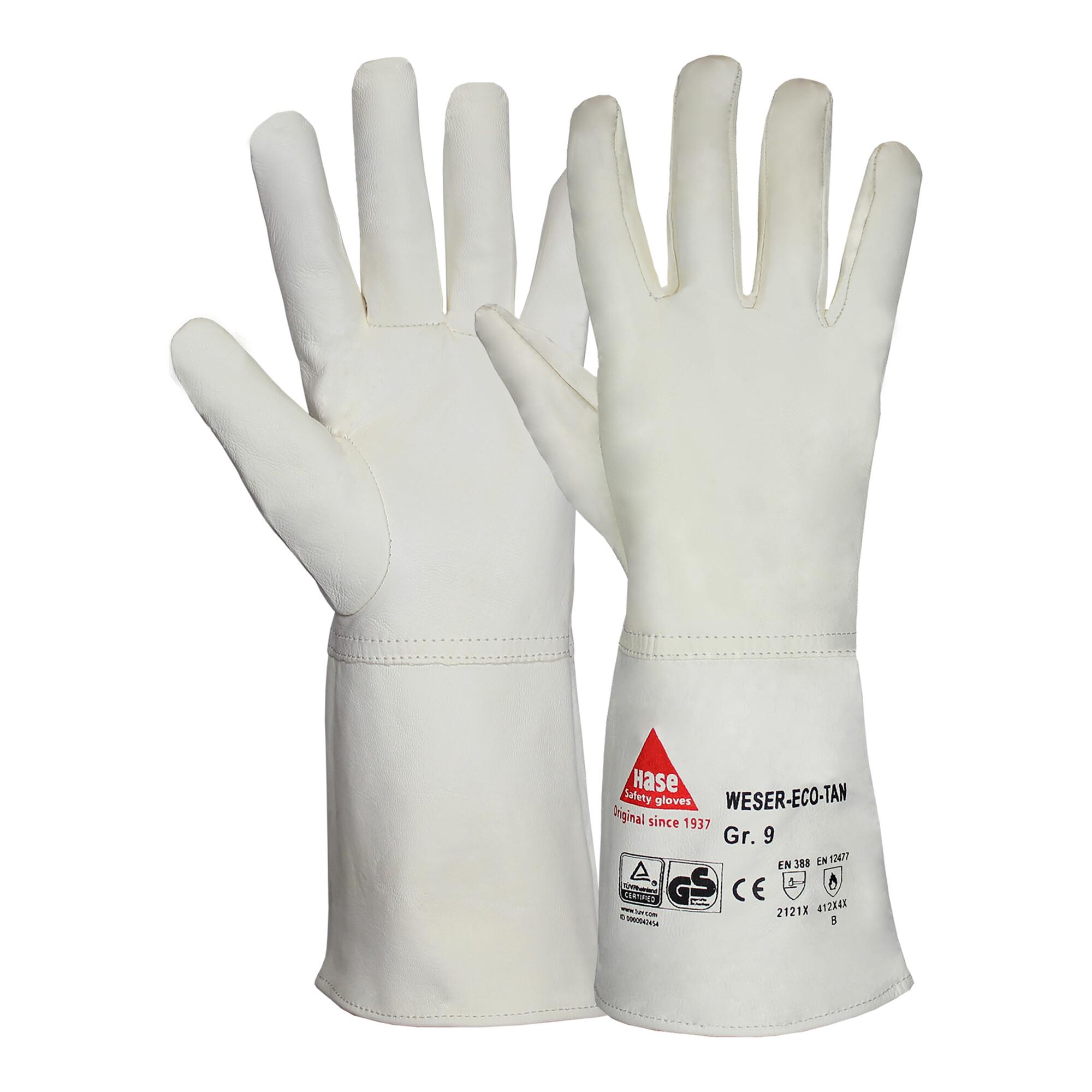 Hase Weser Eco-Tan® Schweißerhandschuh aus Ziegennappaleder Größe 9 (6522035-9)