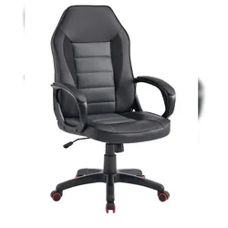 Rennwagensitz Bürostuhl CS0005, Kunststoff/Metall, verstellbare Sitzhöhe, schwarz/grau