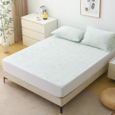 Uplifted Finds Bamboo Cooling Mattress Protector Fitted Sheet With 3D Air Fabric 120 X 200 Cm green bamboo