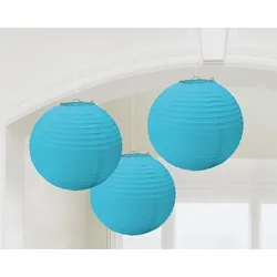 3 Lampions türkis