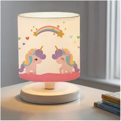 Lux.Pro, Kinderlampe, Tischleuchte Maidstone Ex14 Einhorn-Motiv
