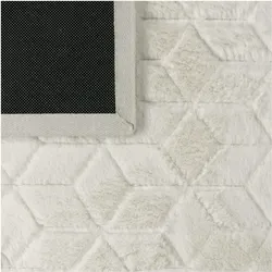 TT Home, Teppich, Wohnzimmer Teppich Esszimmer Langflor Geometrisches Design Skandi Moder 3D Uni (220 x 160 cm)