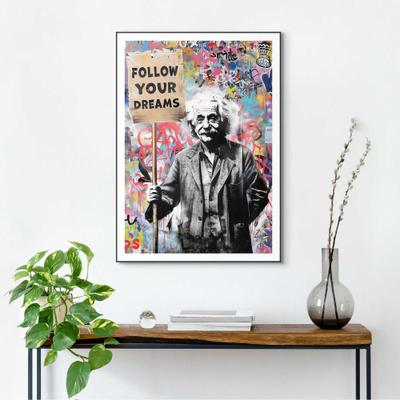 Bild mit Rahmen REINDERS "Love is the Answer", bunt (farbe bild(er): mehrfarbig), Bilder, B/H/T: 50cm x 70cm x 1,6cm, 1 Stk., MDF, Home Office - Graffiti - Liebe - Mehrfarbig - MDF StreetArt - 50x70 cm, B:50cm H:70cm T:1,6cm
