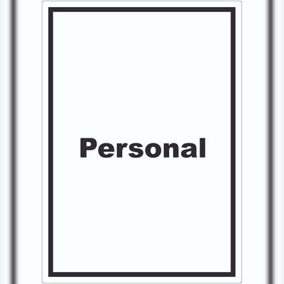 HB-Druck Personal Aufkleber mit Text hochkant A0 (841x1189mm)
