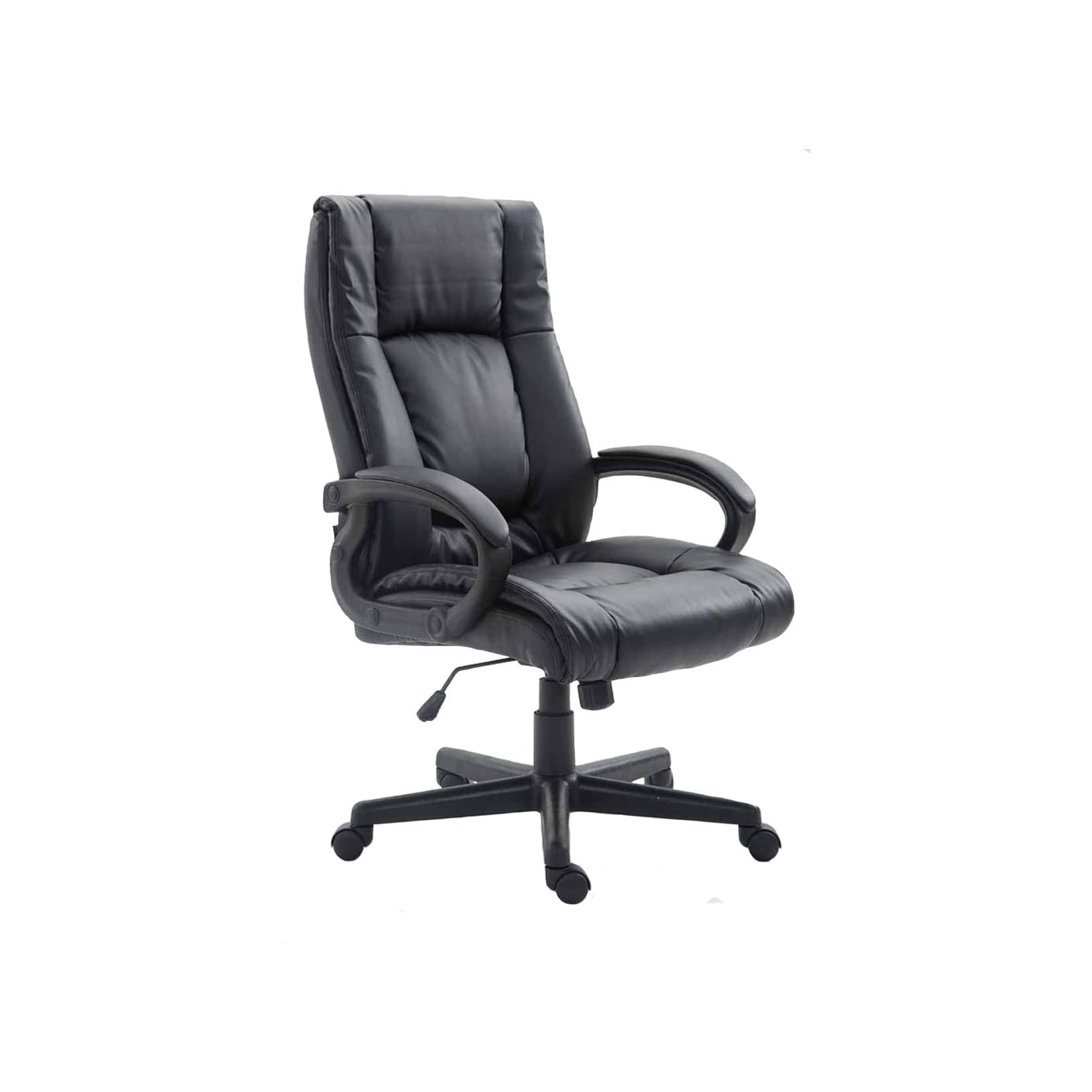 CLP Bürostuhl ergonomisch mit Rollen und Höhenverstellung, Chefsessel höhenverstellbar und Wippfunktion, rückenschonend, Drehstuhl Sparta