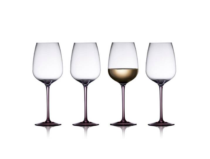 Weinglas Lyngby Vienna 4 Stück, 53 cl , lila, H:23,5cm, Glas, Trinkgefässe, Weinglas