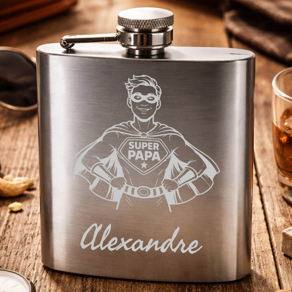 Ocadeau Flasque acier papa personnalisée
