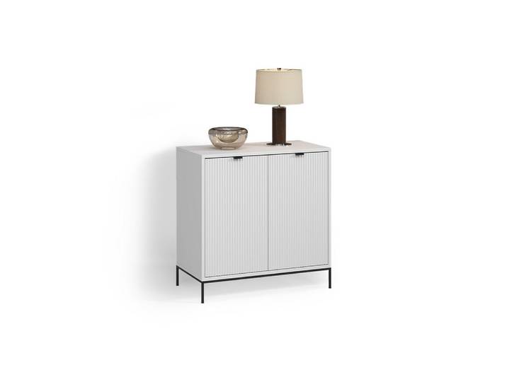Livinity® Kommode Aterno, Weiß/Weiß, mit 2 Türen (1 St)