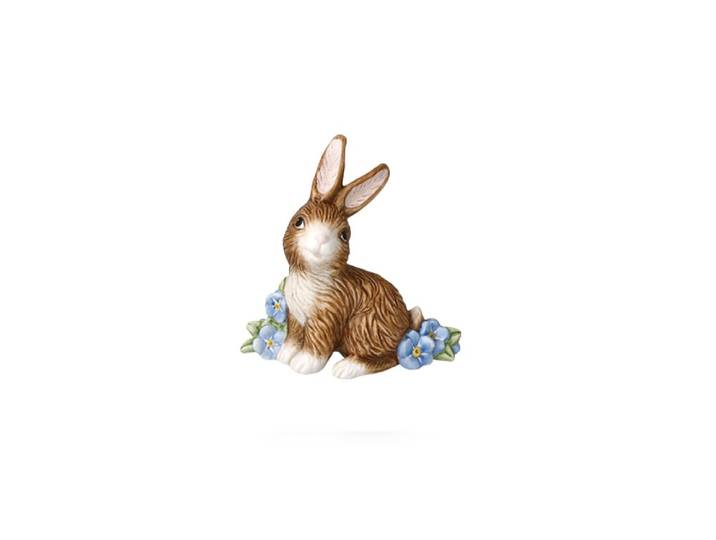 Osterhase GOEBEL Jahreshäschen 2026 , braun (bunt), B:4cm H:8,5cm T:8,5cm, Biskuitporzellan, Dekofiguren, Osterhase