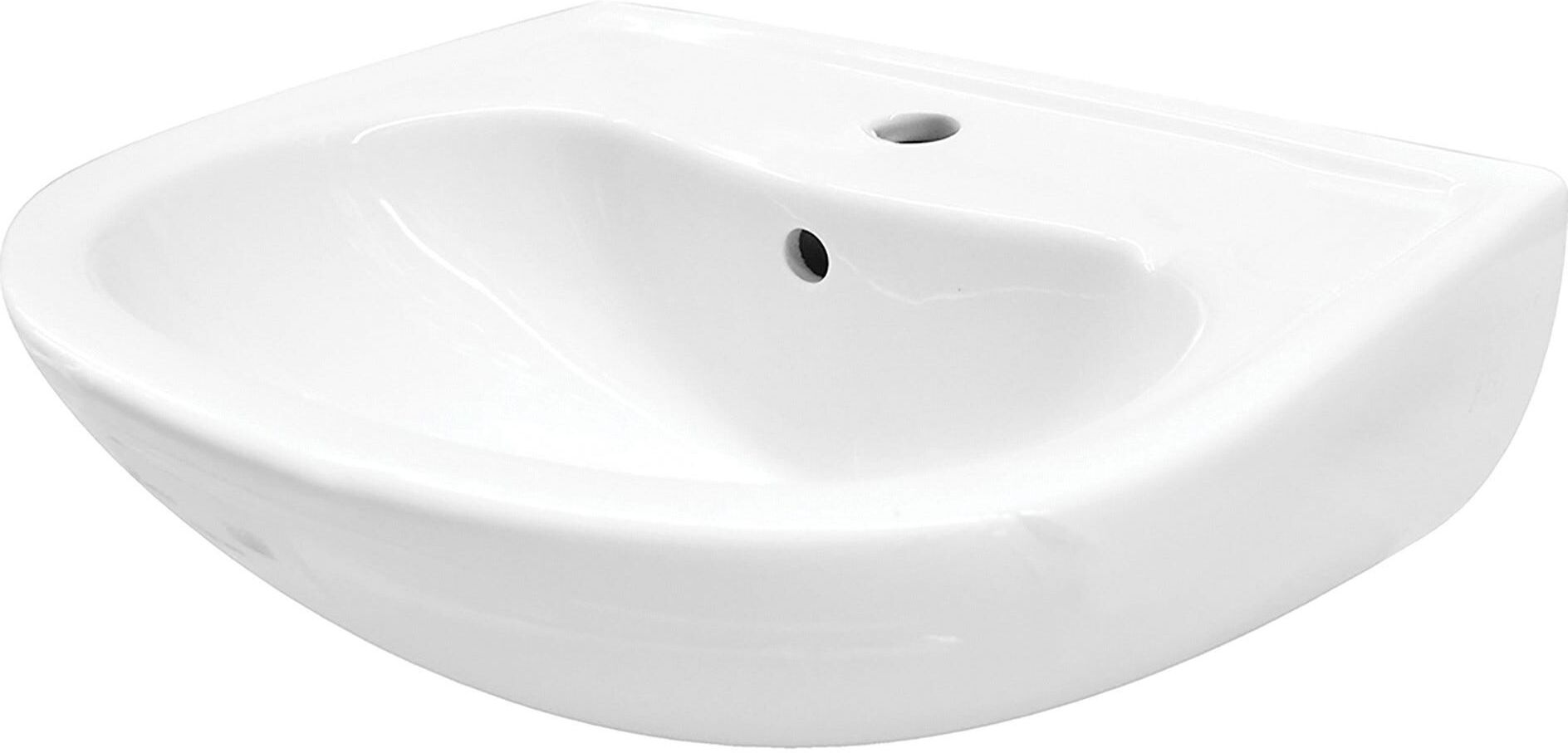 Azzurra LAVAMANI MONOFORO 50x40 cm CERAMICA BIANCO EUROPA CON FORO TROPPOPIENO