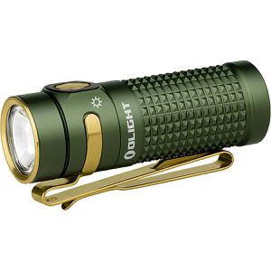Olight Taschenlampe Baton 4, LED, aufladbar, 1.300 Lumen, 6 cm, wasserdicht, grün