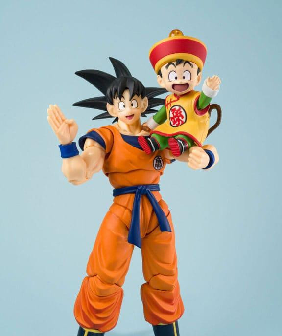 Bandai Tamashii Nations Dragon Ball S.H.Figuarts Son Goku, Son Gohan kind en Kintoun actiefiguren
