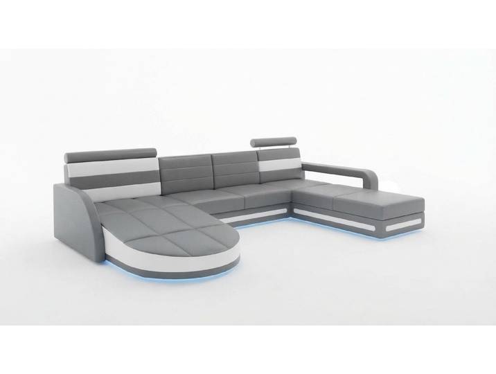 JVmoebel Wohnlandschaft Schwarze Eckcouch mit LED-Funktion und USB-Anschlüssen, Made in Europa