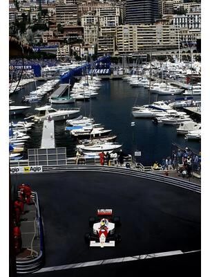 Uplift Essentials Vintage F1 Monaco Racing Poster   Max Verstappen Canvas Wall Art style 15 12 X 16.5 In