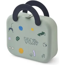 Liewood Faltbare Lunchbox Elara Play Dusty Peppermint, Lunchbox, Grün