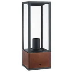Lichtobjekt Timba IP44 eckig 400mm max. 60W 230V Holz E27 Holz