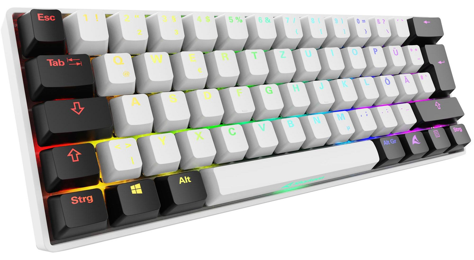Sharkoon Skiller SGK50S4 Gen2 Gaming Toetsenbord RGB wit-geel