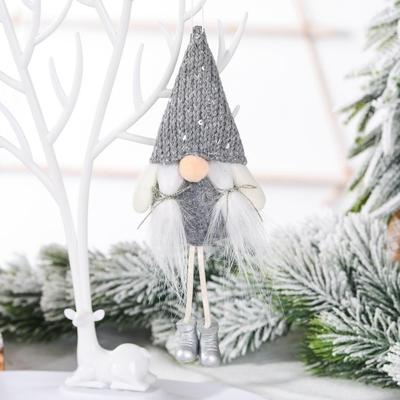 Inspired Deals Sequin Christmas Gnome Ornament Faceless Doll Hanging Christmas Decoration grey