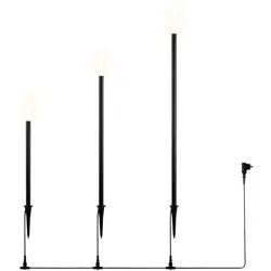 Trio LED-Stehleuchte Stick Metall Schwarz