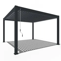 Weide Deluxe Plus Pergola Voll-Aluminium 4x4m mit Lamellendach freistehend anthrazitᅠ