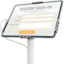 Nobo Impression Pro Universal Tablet-Ständer, Tablet Halterung, Silber, Weiss