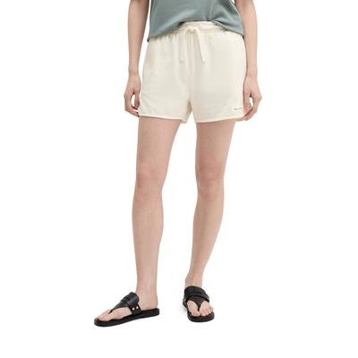 Shorts MARC O'POLO "aus regenerativer Bio-Baumwolle", Damen, Gr. S, Normalgrößen, weiß cotton, Sweatware, Obermaterial: 100% Baumwolle, unifarben, regular fit kurz, Hosen Shorts