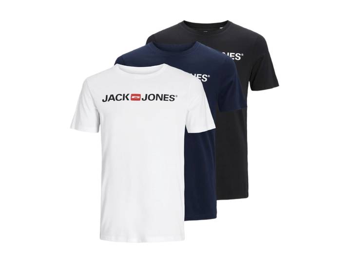 JACK&JONES ESSENTIALS JJECORP LOGO TEE SS CREW NECK 3PKMP NOOS Coupe classique