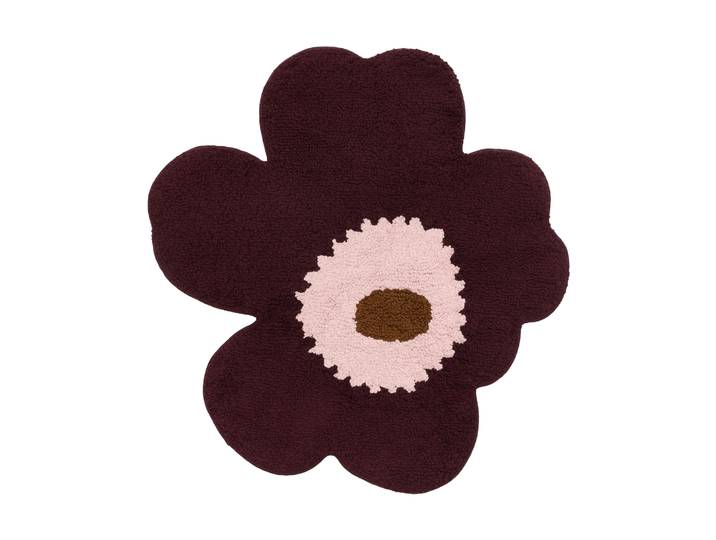 Marimekko Tapis de bain Unikko 73x74 cm Prune-rose-caramel