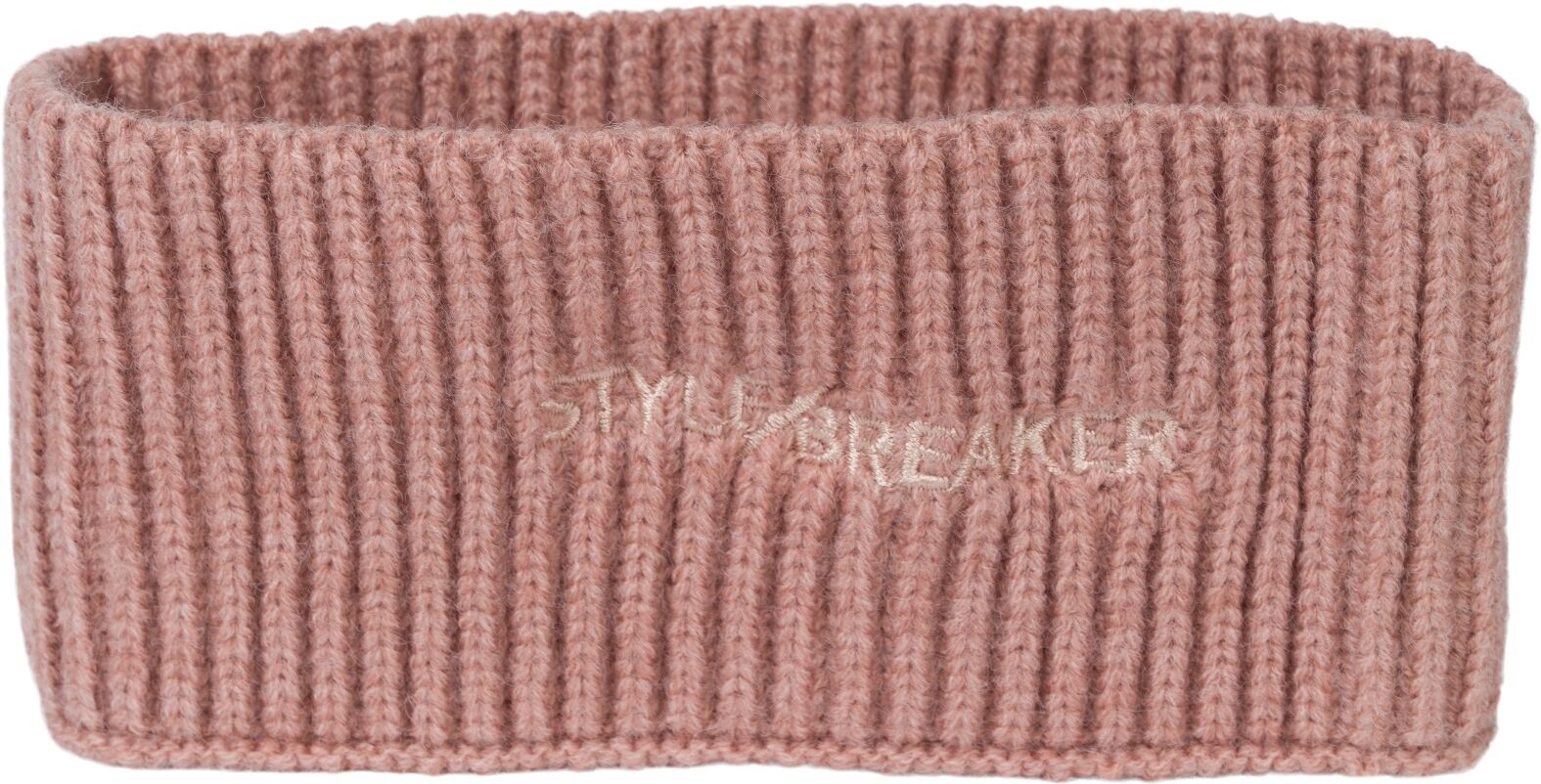 Stirnband STYLEBREAKER "Strick Stirnband Rippenmuster", Damen, rosa (altrose), Obermaterial: 100% Polyester PES., Modisch, Mützen Stirnband