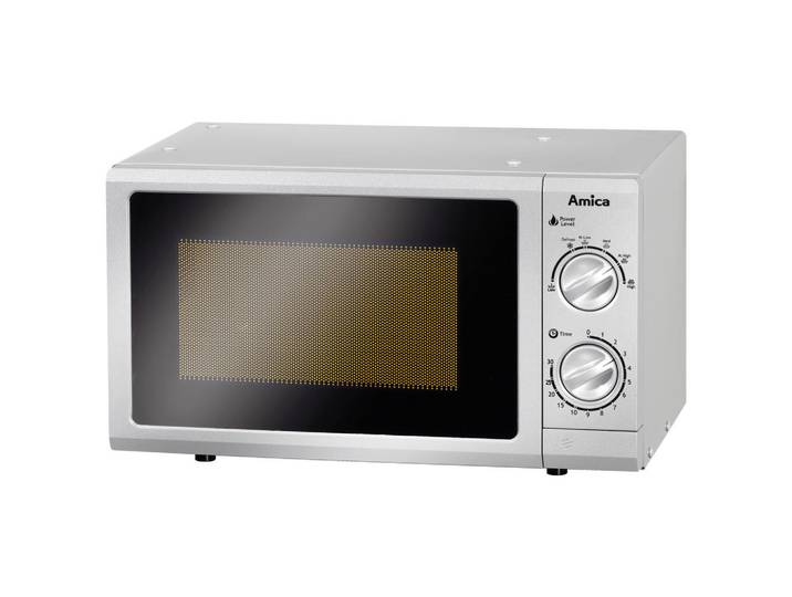 Amica Mikrowelle, Silberfarben, Metall, Kunststoff, 26.2x45.2x33.5 cm, Timerfunktion, Küchen, Küchenelektrogeräte, Mikrowellen