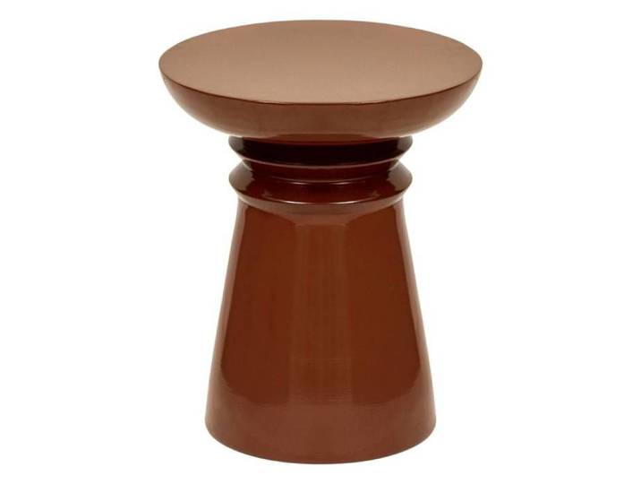 Table d'appoint Jaya ronde D.38cm rouge - Atmosphera Créateur d'intérieur