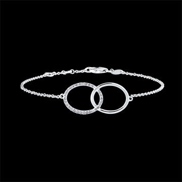 Edenly Armband Frische - Doppeltes Firmament - 9 Karat WeiÃŸgold und Diamanten