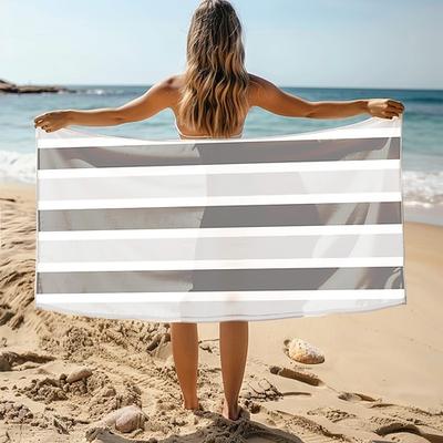 weiches und saugfähiges Strandtuch – leichtes, schnelltrocknendes, sandfreies Design für Strand, Pool und Reisen
