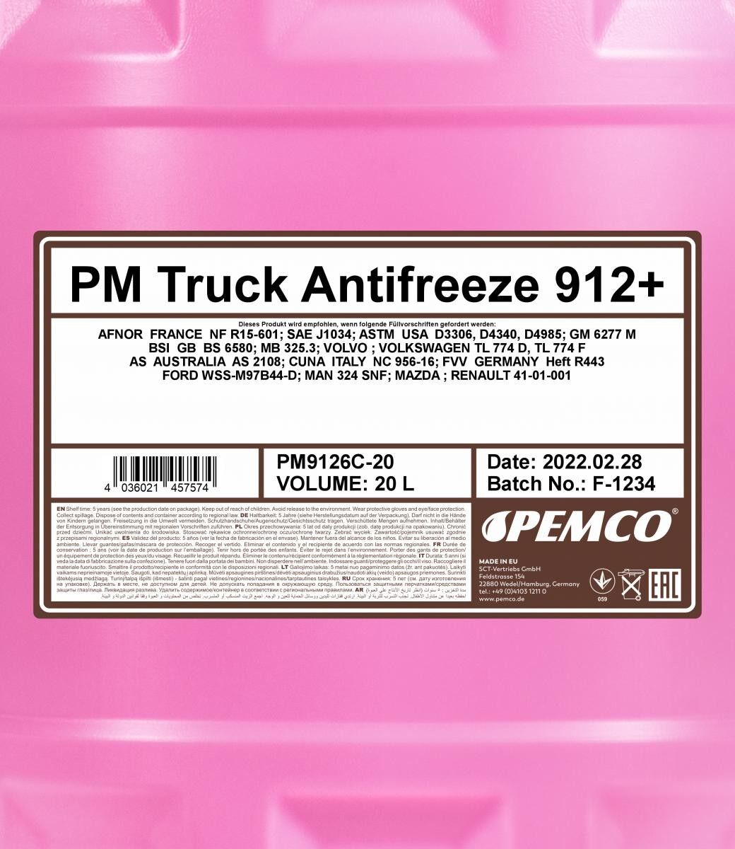 PEMCO PM9126C-20 Antifreeze